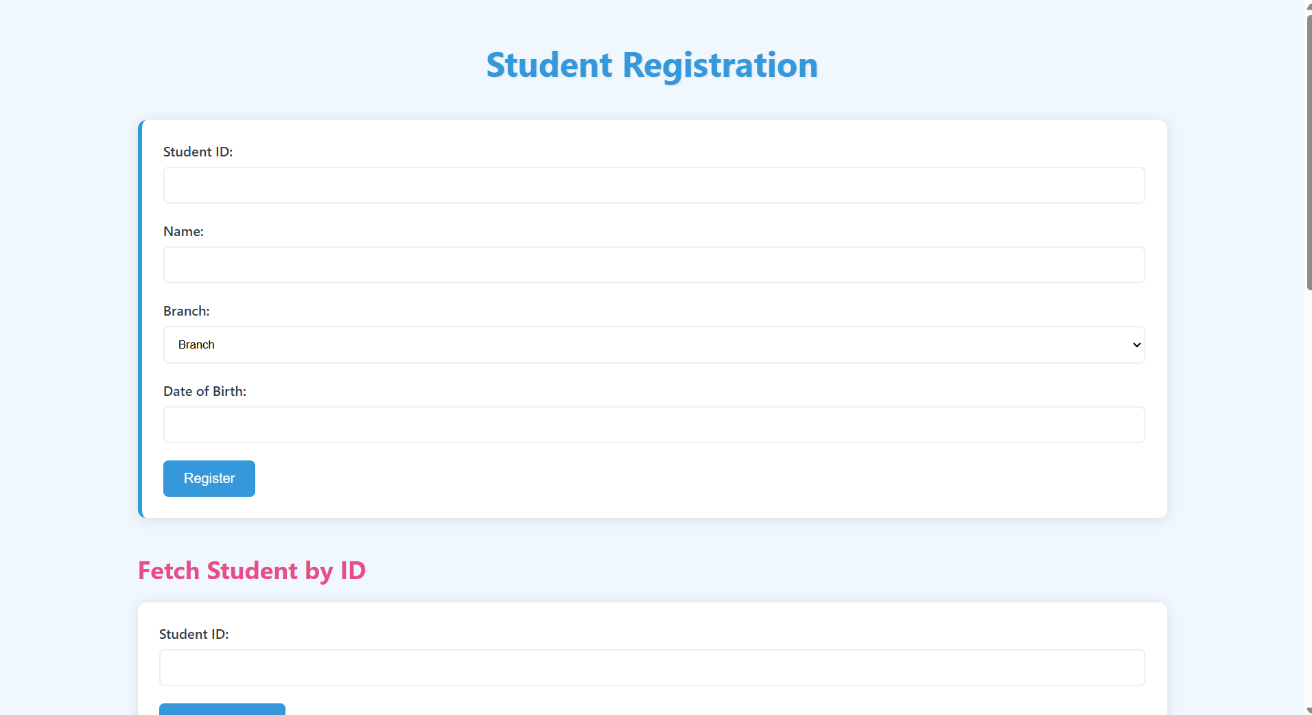 Student Registeration Portal