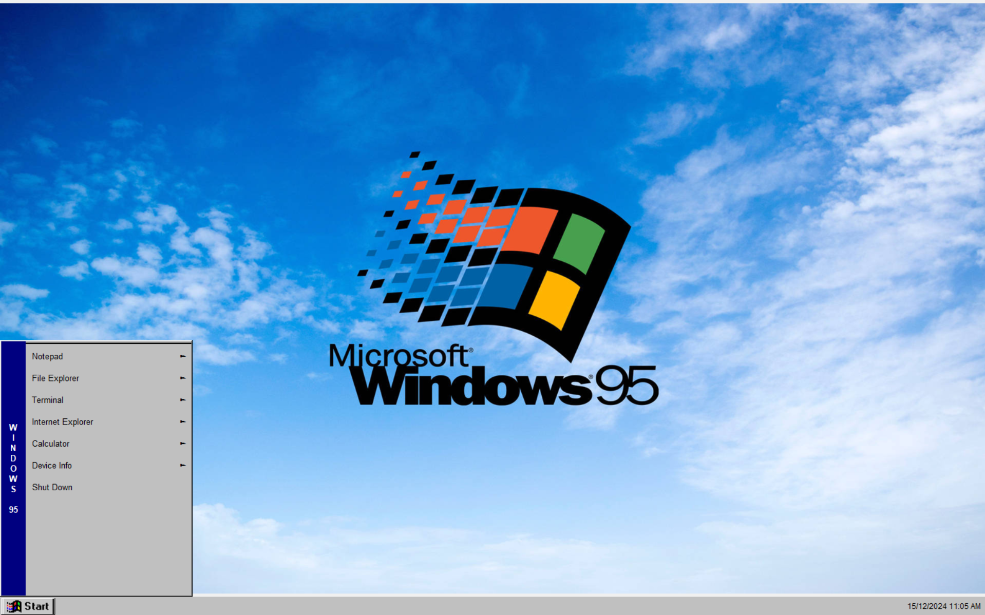 Windows 95 Virtual Machine